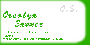 orsolya sammer business card